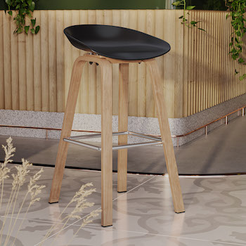 Molded Plastic Bar Stool: Franky