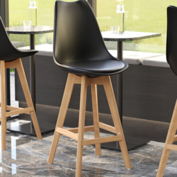 Molded Plastic Bar Stool: LaMoca