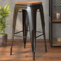 Industrial Metal Bar Stools