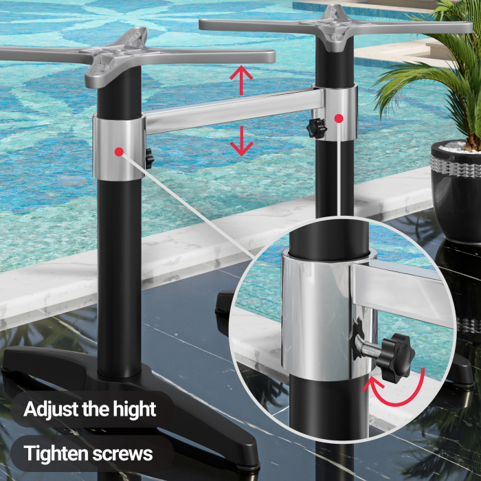 BARCELONE | Connecteur de table double | Argent