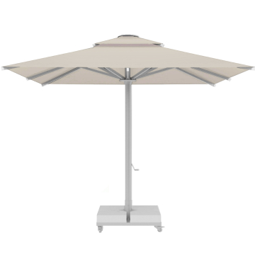 SUN MATEO | Gastro Sonnenschirm Classic | B:T 300 x 300 cm | Taupe | Quadratisch
