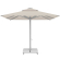 SUN MATEO | Gastro Solskjerm | B:T 400 x 400 cm | Taupe | Inkl. Ankerplate Hengsel | Firkantet