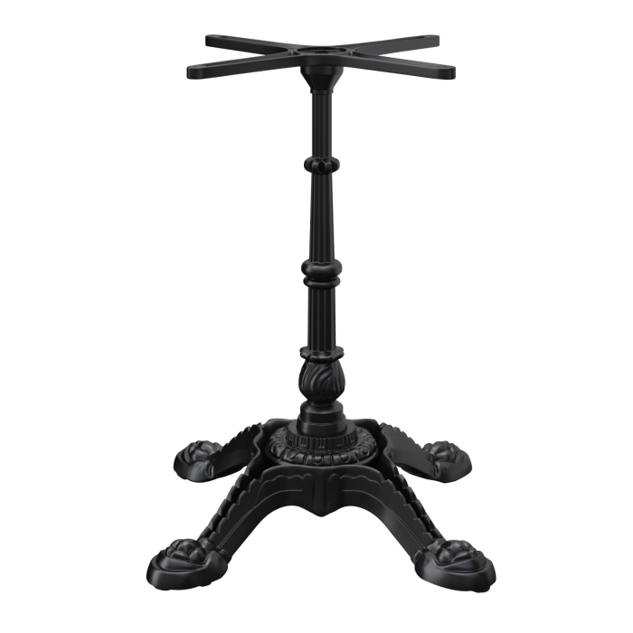PARIS | Bistro Tischgestell | Schwarz | 4 Fuß: Ø 55 cm | Säule: 72 cm