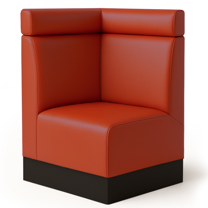 Schmidt S | Gastro Corner Bench | W:H 64 x 120 cm | Red | Headboard | Leather