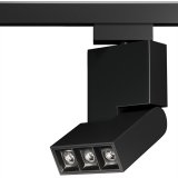 HAMILTON | Faretti a binario LED | Nero | 9W / 4000K | Bianco neutro | 3 fasi