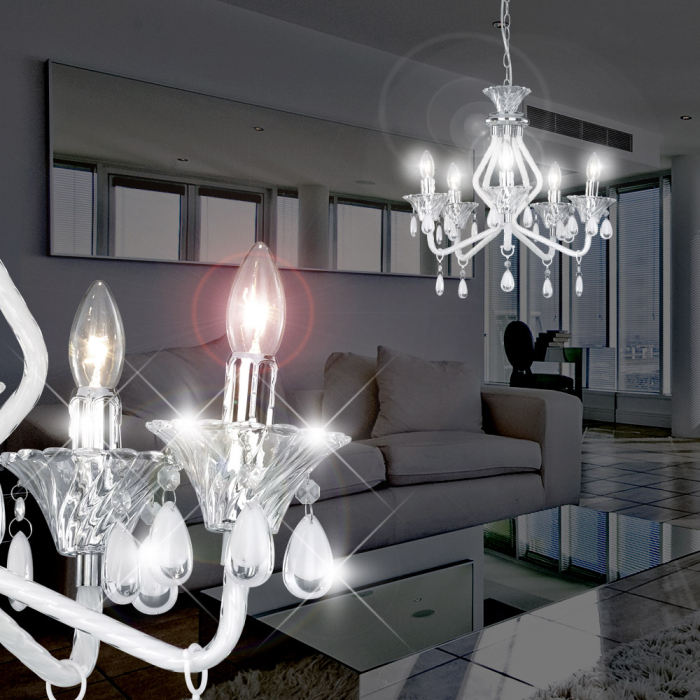 Flamländsk ljuskrona Ø530mm | Classic | Vit | Akryl