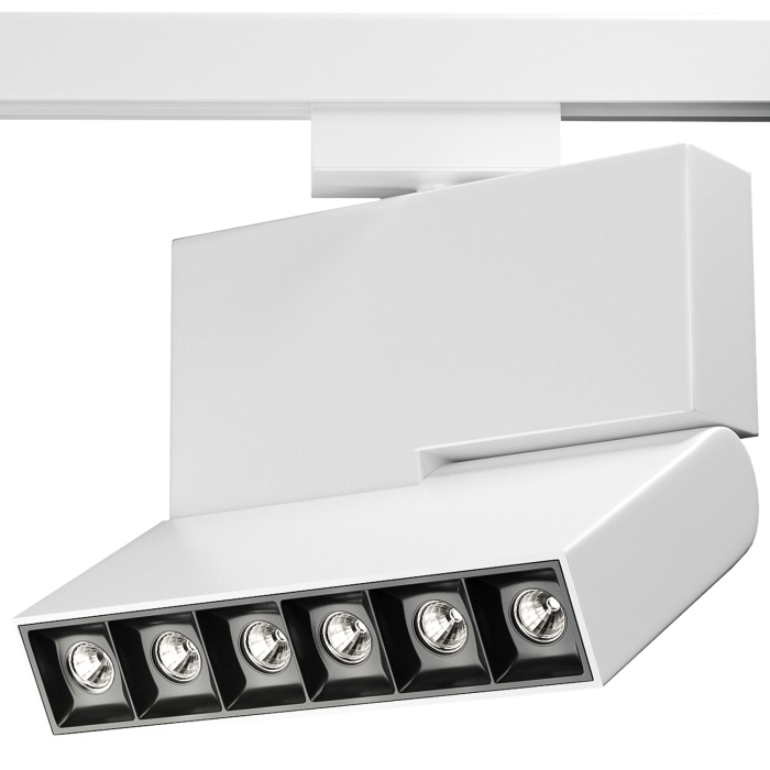 HAMILTON | LED proyector de carril | Blanco | 18W / 4000K | Blanco neutro | 3 fases
