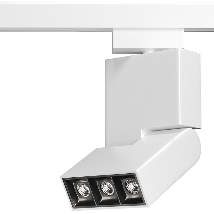HAMILTON | LED proyector de carril | Blanco | 9W / 4000K | Blanco neutro | 3 fases