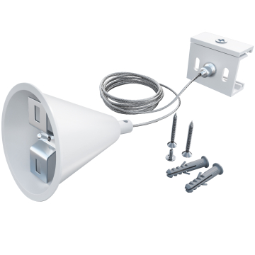 Kit de suspensión para paneles | Estructura | 150cm | Blanco | 3 fases