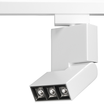 HAMILTON | Spot per binario LED | Bianco | 9W / 4000K | Bianco neutro | 3 fasi