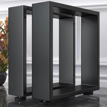 MORENA | Skid table | Black | Legs: 16x16cm | W78xH73cm
