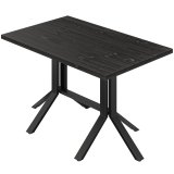 MILENA | Bistrobord | B: 120 x 70 cm | H: 76 cm | Svart | Ställning: Svart