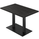 LIANA | Bistro Tisch | B:T 120 x 70 cm | H 75 cm | Schwarz | Gestell: Schwarz