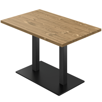 LIANA | Stolik bistro | Szer.:Gł. 120 x 70 cm | Wys. 75 cm | Dąb | Stelaż: Czarny