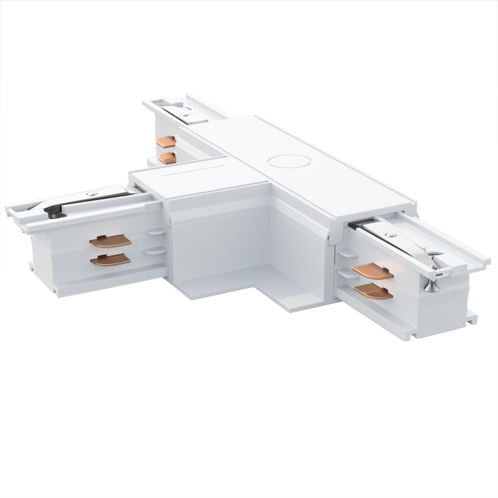 Connecteur type T pour rail | Alimentateur / Installation | Blanc | 110V - 415V | 3 phases