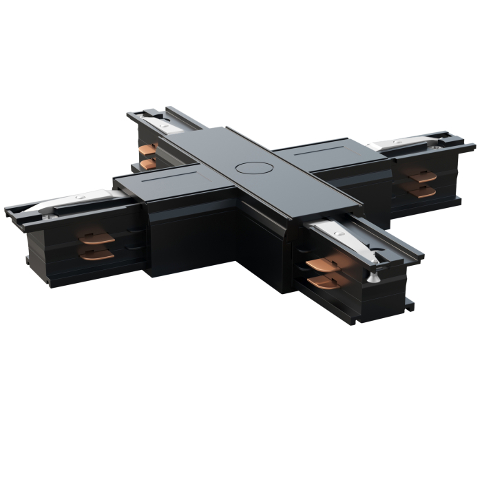 Connecteur type X pour rail | Alimentateur / Structure | Noir | 110V - 415V | 3 phases