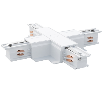 Connettore binario LED ad X | Alimentatore / Installazione | Bianco | 110V - 415V | 3 fasi