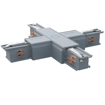 Connecteur type X pour rail | Alimentateur / Structure | Gris clair | 110V - 415V | 3 phases