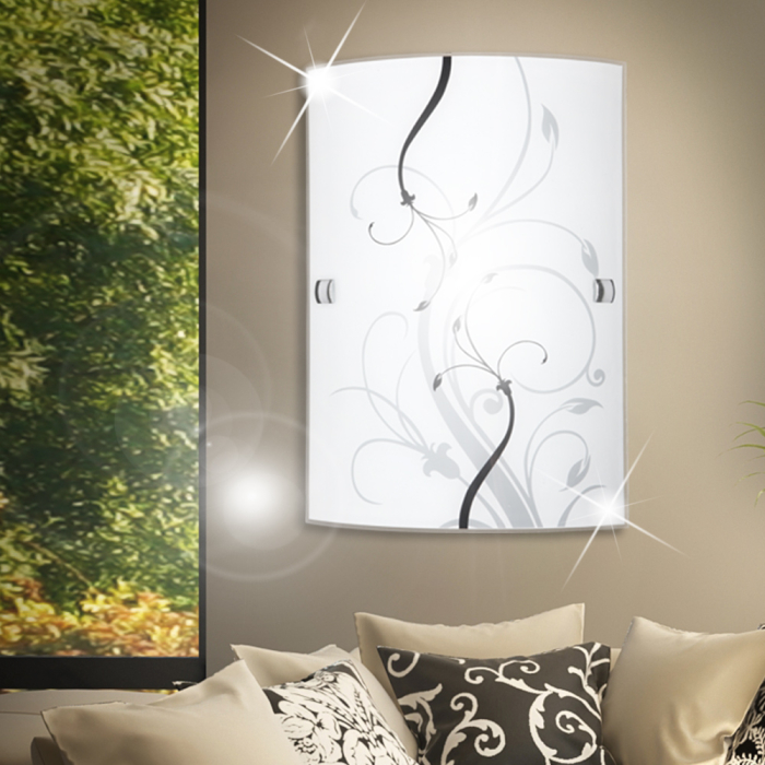 Wandlamp 260mm | 1x60W | Zwart | Wit | Lamp Woon Slaap Badkamer Kamer