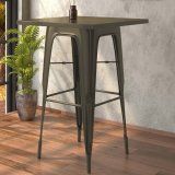 CALIFORNIA | Table haute de style Tolix | L:P:H 60 x 60 x 106 cm | Rouille | Quadratique