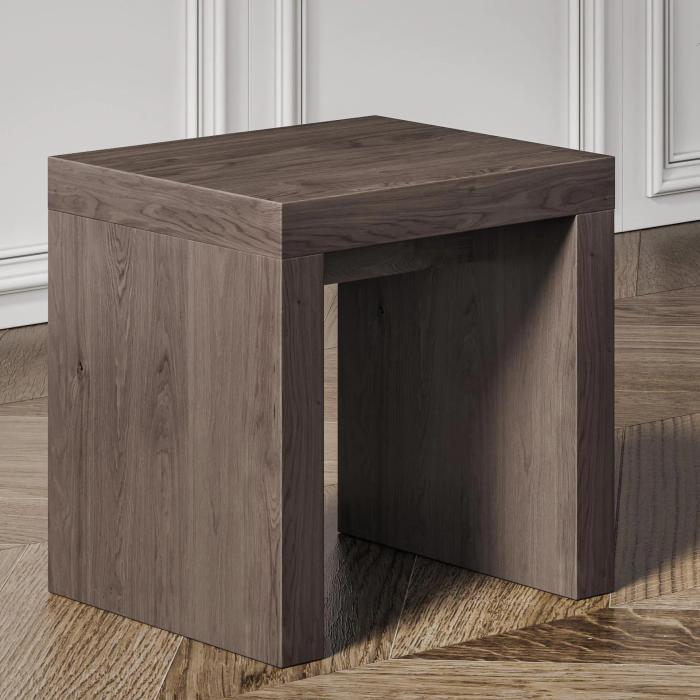 BRASIL | Sgabello in legno | Wengé/Nero | L:P:H 34 x 34 x 45 cm BRASIL | Sgabello in legno | Wengé/Nero | L:P:H 34 x 34 x 45 cm