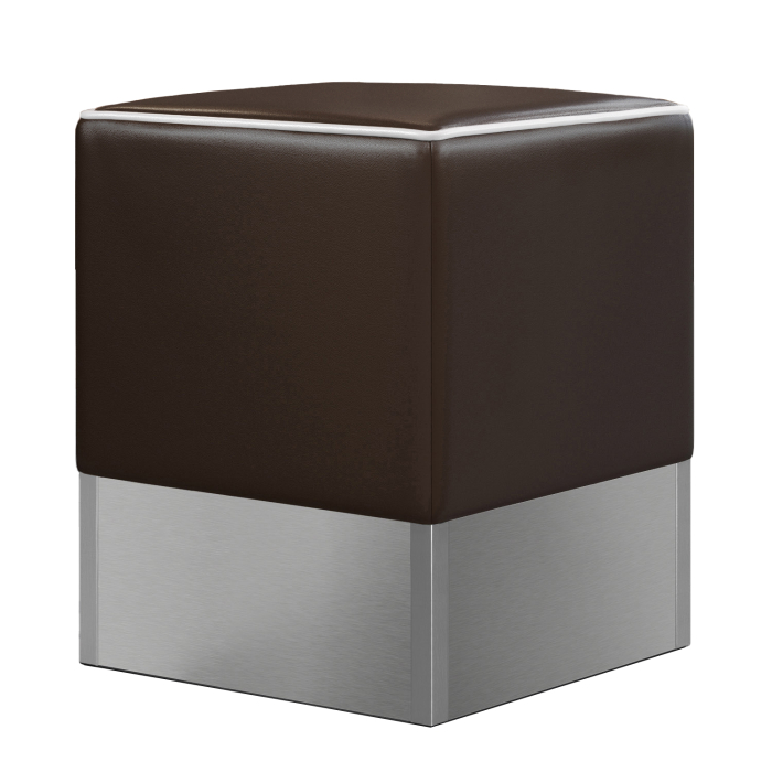 CUBO | Restaurang sittpuff | Brun | Läder