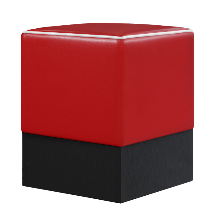 CUBO | Restaurang sittpuff | Röd | Läder