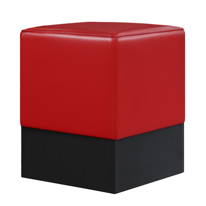 CUBO | Cube puf | Rød | Læder