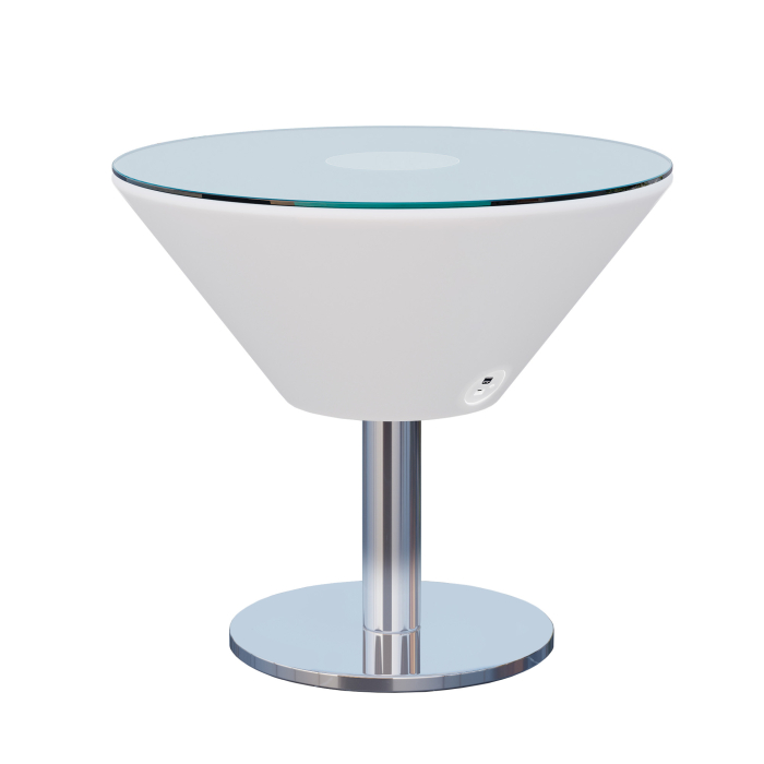 MARTINI | Tavolo da cocktail a LED | Ø:H 70 x 80 cm | RGB | Batteria | Rotondo