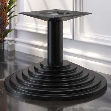 PYRAMIDE | Telaio per tavolo da ristorante | Nero | Piede: Ø 43 cm | Colonna: 7,6 x 40 cm