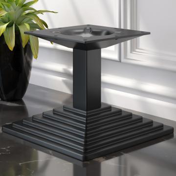PYRAMIDE | Telaio per tavolo da ristorante | Nero | Piede: 45 x 45 cm | Colonna: 8 x 40 cm