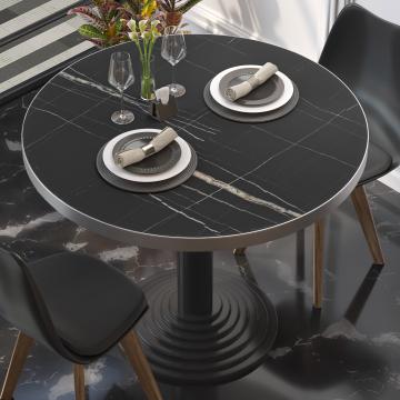 BRASIL | Piani tavolo Ristorante | Ø50cm | Marmo nero