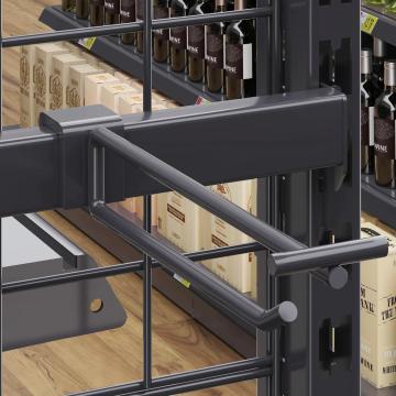BROOKLYN | Producthaak | + Prijs houder | 10cm | Antraciet | Enkele haak