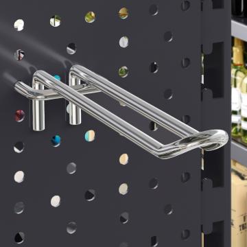BROOKLYN | Haak voor lamellenwand | 10cm | Antraciet | Dubbele haak