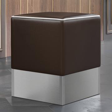 CUBO | Restaurant Poef | Bruin | Leer