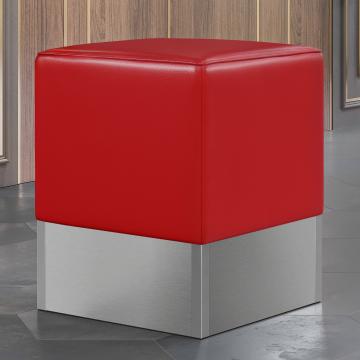 CUBO | Restaurant Poef | Rood | Leer