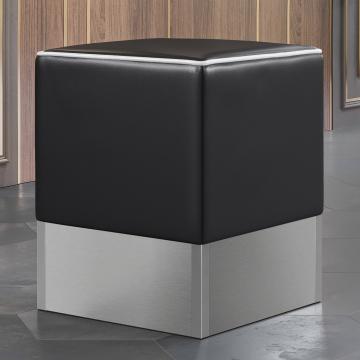 CUBO | Restaurant Poef | Zwart | Leer