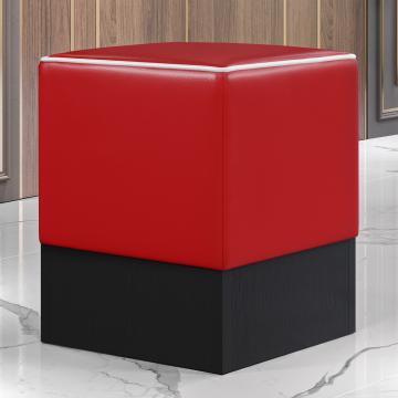 CUBO | Restaurant Poef | Rood | Leer