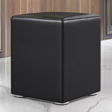 CUBO FULL | Restaurant Poef | Zwart | Leer
