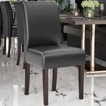 LEO BIG | bistrostol | skinn | Svart