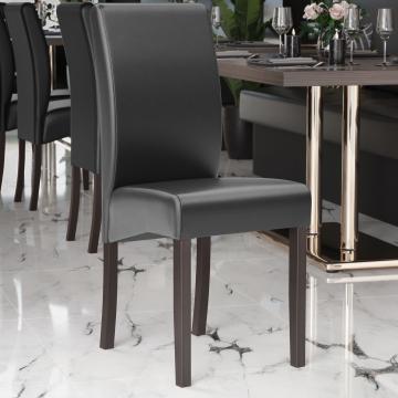 LEO | bistro stol | skinn | Svart