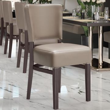 LUCA SMALL | bistrostoel | taupe | leer