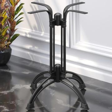 MALAGA | Struttura del tavolo in ghisa | Nero | 4 piedi: Ø 58 cm | Colonna: 72 cm | Ottica fusa