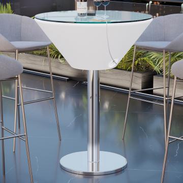 MARTINI | LED Club Stehtisch | Ø:H 60 x 108 cm | RGB | Akku | Rund