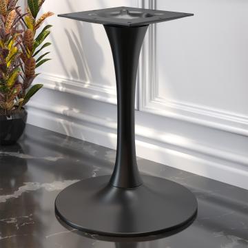 LEONARDO | Telaio per tavolo da bistrot | Nero | Base: Ø 50 cm | Colonna: 10 x 73,5 cm