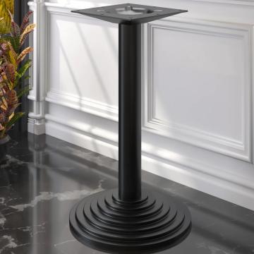PYRAMIDE | Telaio del tavolo da bar bistrot | Nero | Piede: Ø 43 cm | Colonna: 7,6 x 109 cm