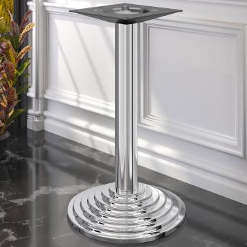PYRAMIDE | Telaio del tavolo da bar bistrot | Acciaio inox | Piede: Ø 45 cm | Colonna: 7,6 x 109 cm