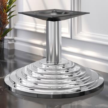 PYRAMIDE | Telaio per tavolo da ristorante | Acciaio inox | Piede:: Ø45cm | Colonna: 7,6 x 40 cm