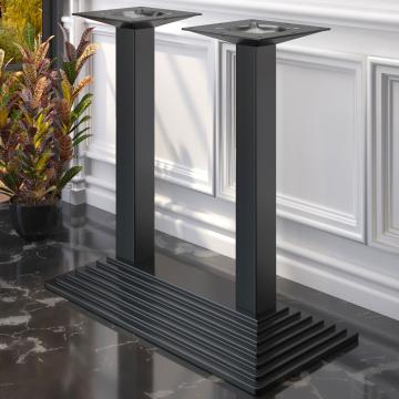PYRAMIDE | Struttura del tavolo da bar doppio bistrot | Nero | L:P 40 x 73 cm | Colonna: 8 x 109 cm