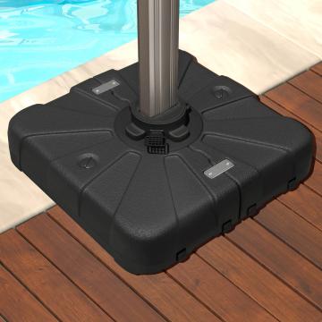 SUNBASE | Parasolstandaard | 100 liter | Zwart